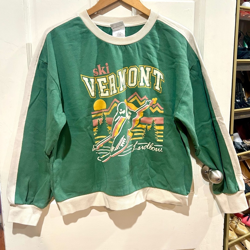 Issac Morris Vermont Ski Sweatshirt Preppy Gorpcore Outdoors Sporty Size L